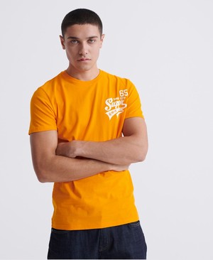 Superdry Script Classic Férfi Pólók Arany | CZMHB9610